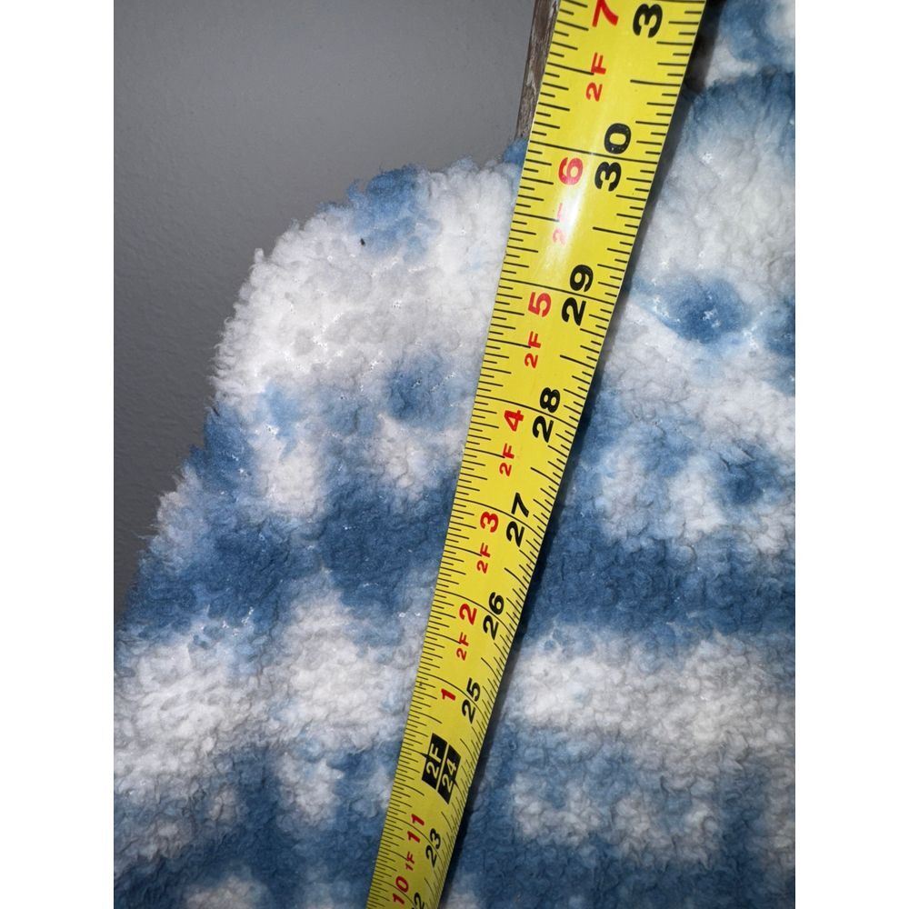 Hurley Sherpa Hoodie Pullover Sweatshirt Denim Blue White Tie Dye Size Small - Picture 7 of 7